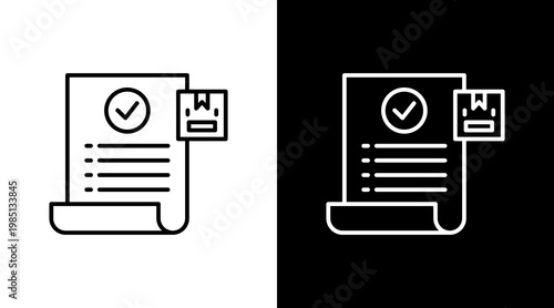 Product Backlog Outline White Icon Set Design