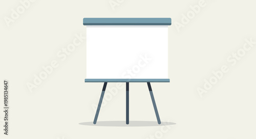 Blank Whiteboard on Easel Stand.
