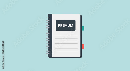 Premium Spiral Bound Notebook with Tags.