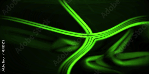 Blue and red light painting photography, long exposure ripples and waves pattern against a black background. Light trails long exposure highway. Blue and gold light