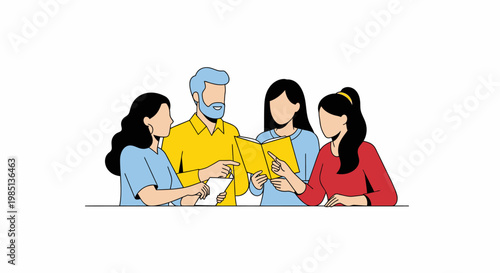 People sitting at table.