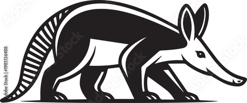 Armored creature walking in natural habitat