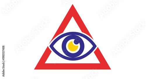 All seeing eye symbol logo.