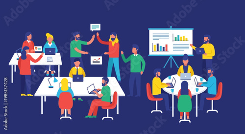 People Working Office Meeting.