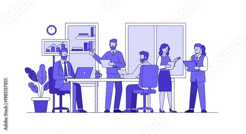 Business people in office meeting.