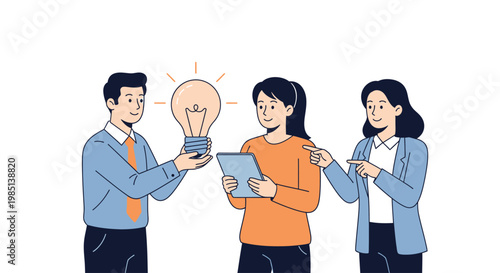 Business people having an idea together.