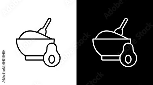 Healthy Diet Outline White Icon Set Design