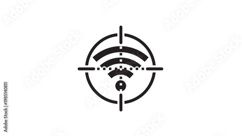 WiFi Signal Icon Wireless Network Connectivity Symbol Minimal Vector