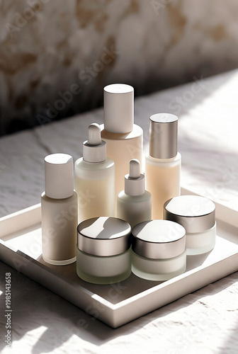 Luxury Skincare Still Life with Minimal Editorial Aesthetic