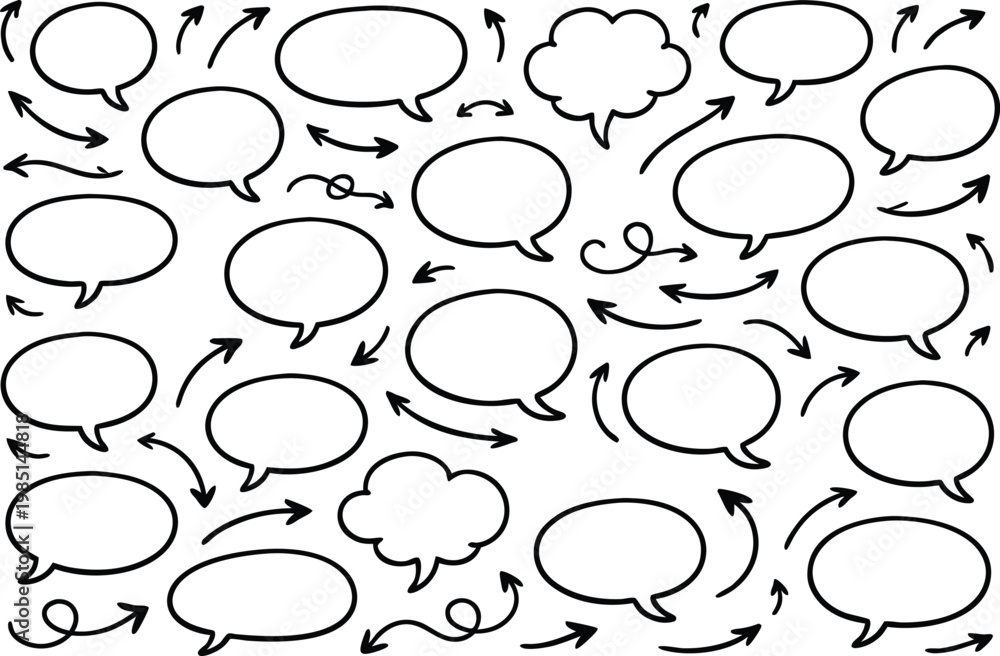 Fototapeta premium speech bubbles seamless pattern