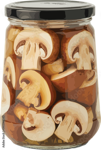 mushrooms on a white background