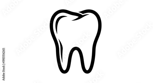 Clean Tooth Icon, Dental Care, Oral Hygiene Symbol, Health and Medical