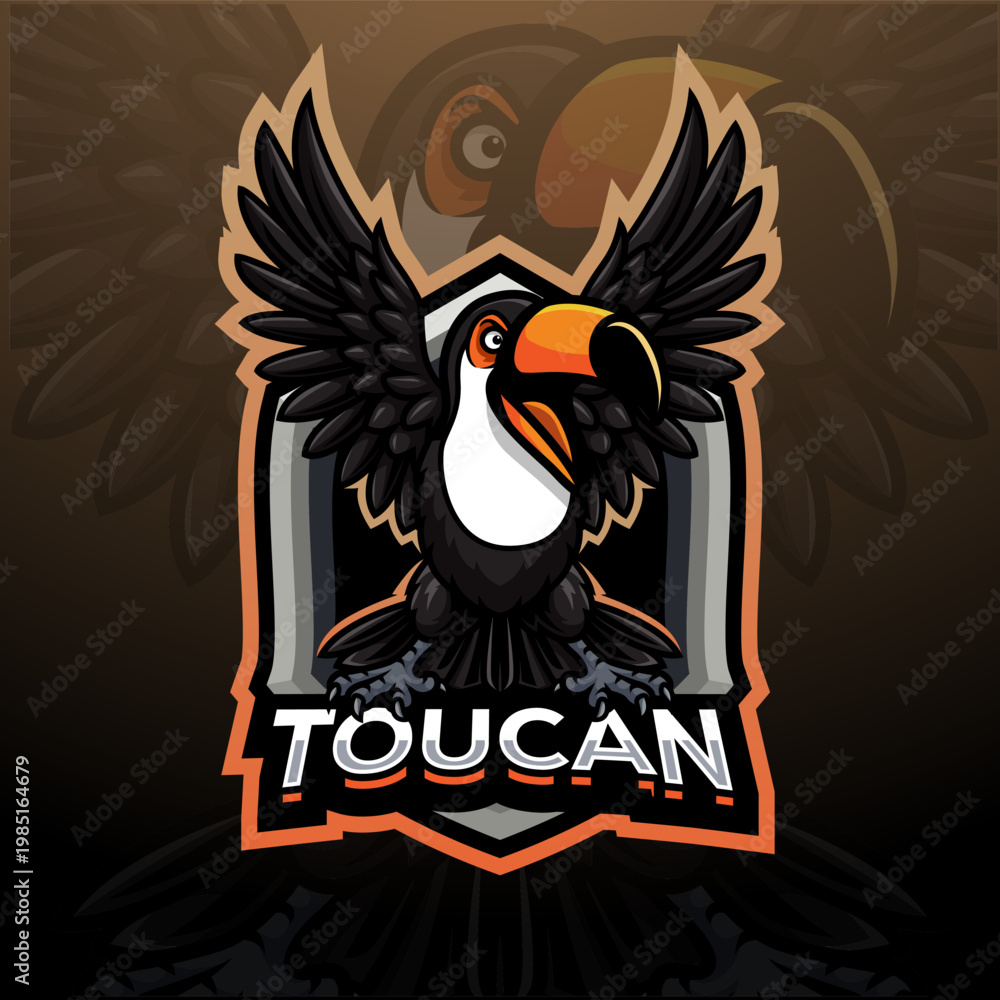 Fototapeta premium Toucan esport mascot logo design