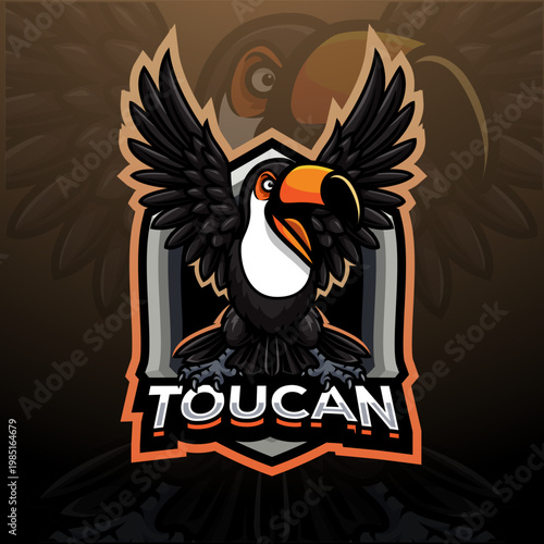 Toucan esport mascot logo design