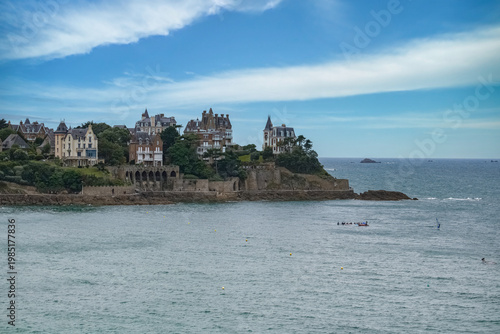 Saint-Lunaire in Brittany, beautiful beach, the Grande Plage on the Emerald coast
