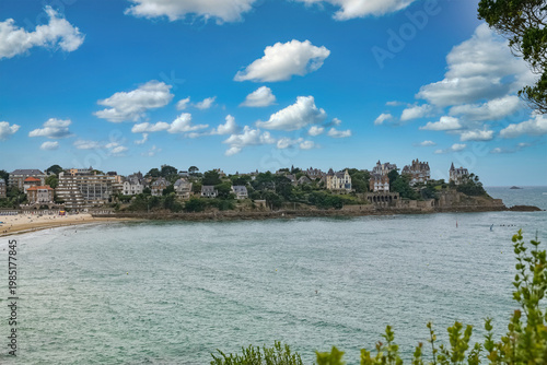 Saint-Lunaire in Brittany, beautiful beach, the Grande Plage on the Emerald coast
