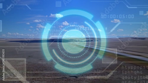 Timer starting, blue HUD spinning, markers moving while camera nearing road, showing navigation