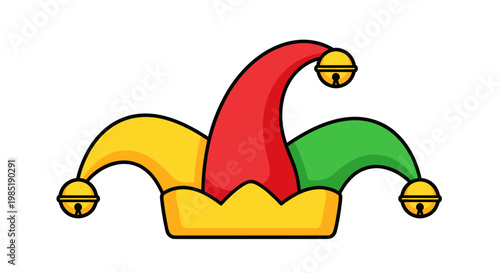 Jester Hat with Bells - Colorful Clown Cap for Entertainment and Fun