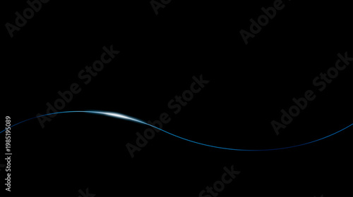 青く光る波型曲線、背景素材