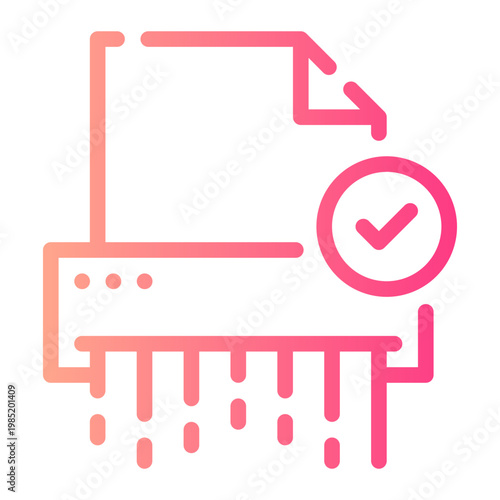 paper shredder gradient icon