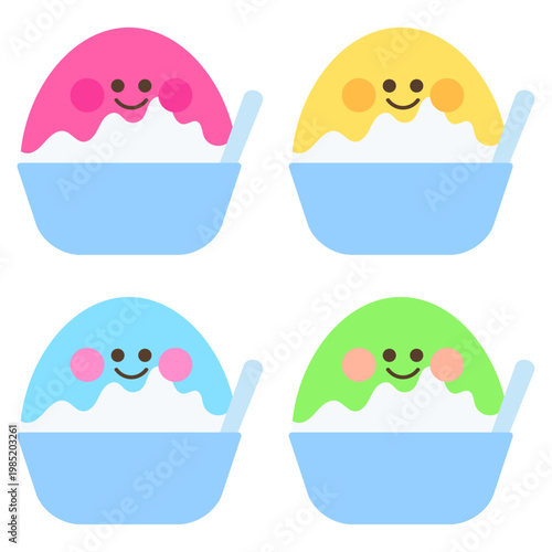かわいいかき氷4カラー