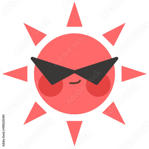 サングラスをかけたかわいい太陽