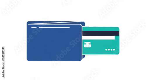 Modern Wallet with Credit Card, Secure Payment, Financial Transaction