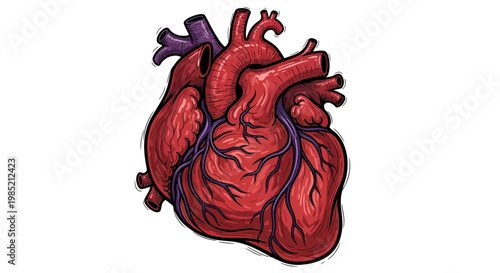 Human Heart Anatomy Illustration