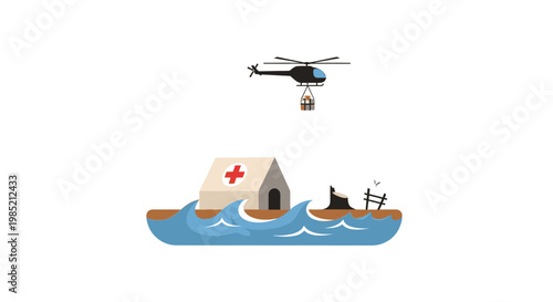 Medical Tent and Helicopter Rescue Operation.