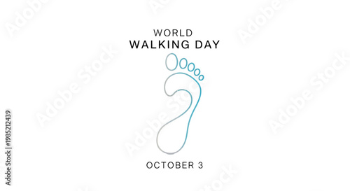 Minimalist Footprint Illustration for World Walking Day.