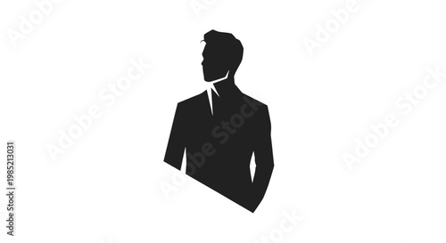 Silhouette of a Man in Suit.