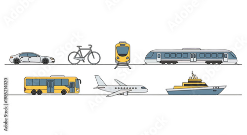 Various Modes of Transportation Illustrated 4.