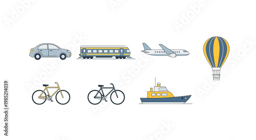 Various Modes of Transportation Illustrated 5.