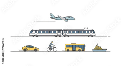 Various Modes of Transportation Illustrated 7.
