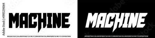Machine Alphabet Modern Sans Serif Display Font for Branding Graphic Design and Editorial Projects