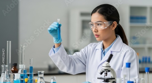 Scientist working in laboratory setting.