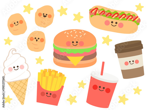 かわいいファストフードのイラストまとめ
