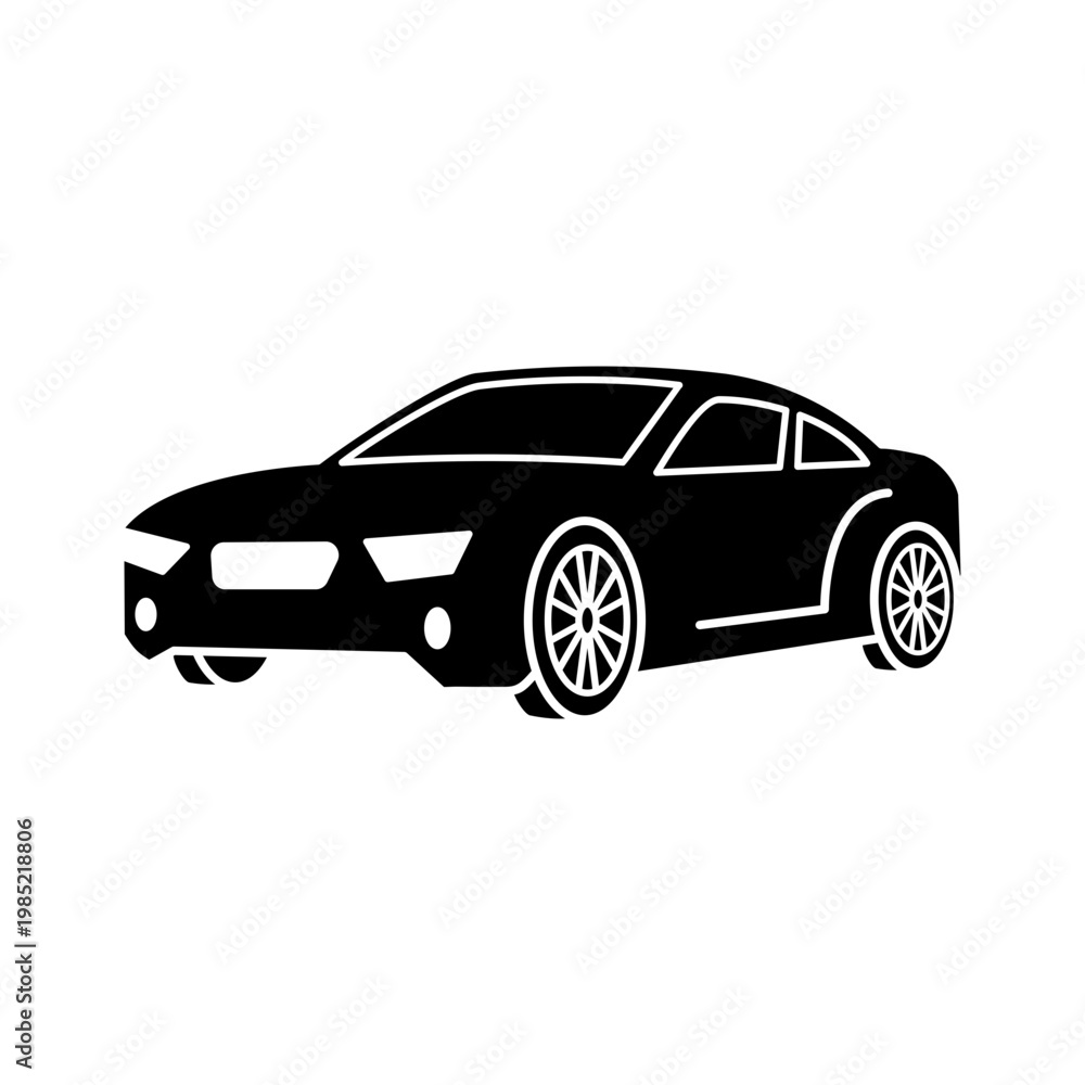 Obraz premium Car Icon Glyph