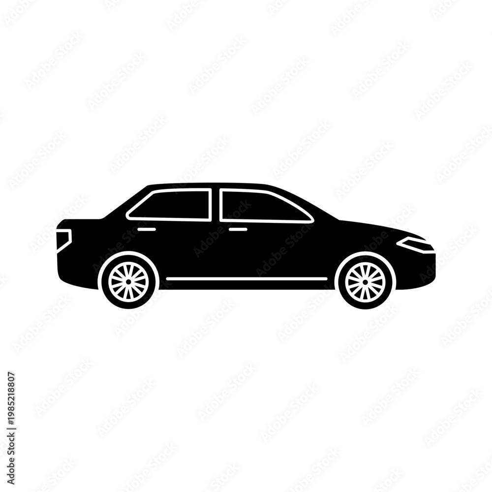 Obraz premium Car Icon Glyph