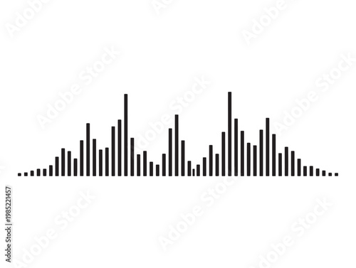 Abstract black and white skyline a minimalist representation of city structures