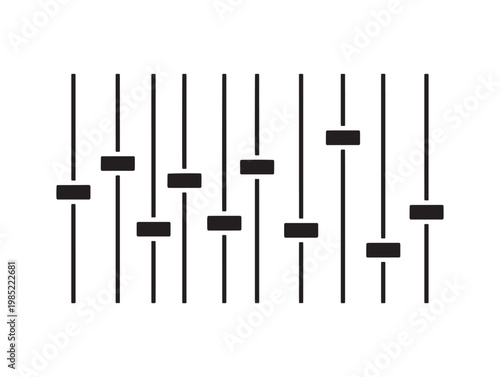 Abstract graphic of vertical lines and rectangles a minimalist black and white design