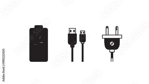 Power bank and charger cable with plug