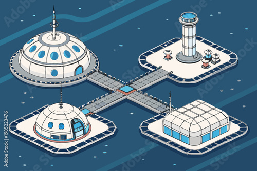 Advanced Space Tourism Hub With Floating Platforms