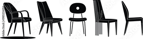 Vector collection of minimalist black and white icons featuring human knee joint anatomy with pain signals or inflammation isolated on white background for medical design