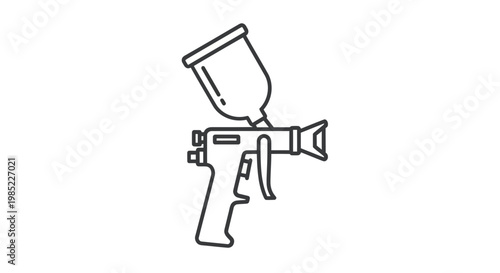 Paint Sprayer Icon: Industrial Tool for Spray Painting and Coating