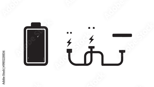 Battery with short circuit and electric shock