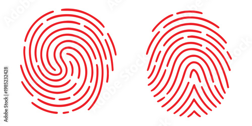 fingerprint vector icon Signature concept for password encryption . Set fingerprint scanning icon sign stock Fingerprint scanning icon .