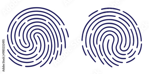 fingerprint vector icon Signature concept for password encryption . Set fingerprint scanning icon sign stock Fingerprint scanning icon .