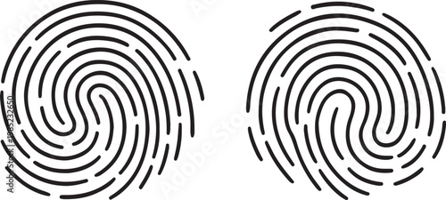 fingerprint vector icon Signature concept for password encryption . Set fingerprint scanning icon sign stock Fingerprint scanning icon .