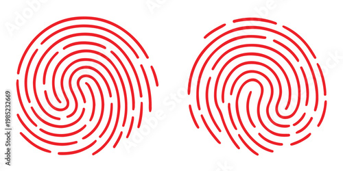 fingerprint vector icon Signature concept for password encryption . Set fingerprint scanning icon sign stock Fingerprint scanning icon .